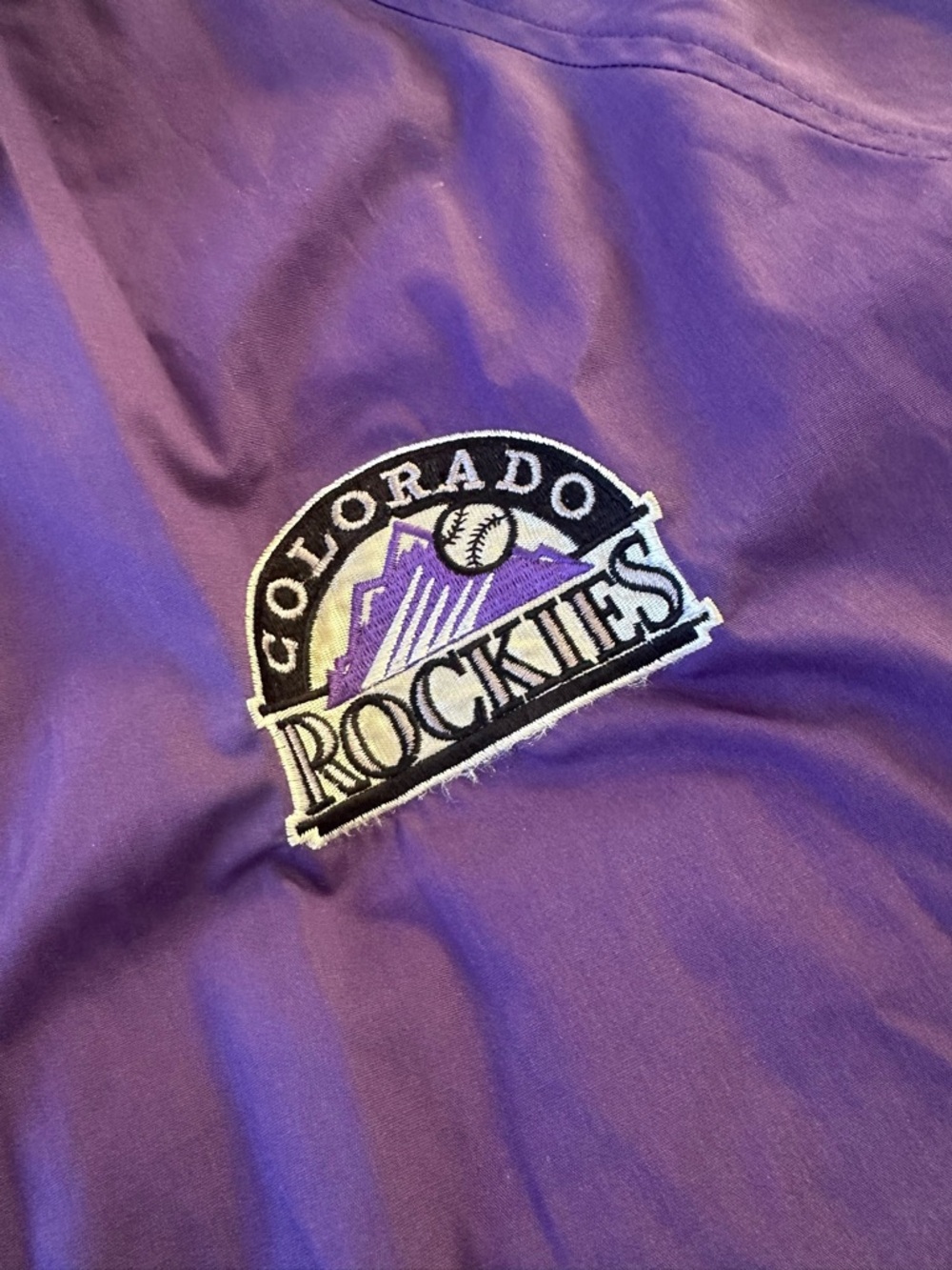 VINTAGE 90s Colorado Rockies Windbreaker - Unisex Size M - Picture 3 of 14